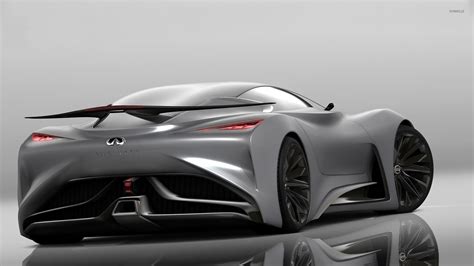 2014 Silver Infiniti Vision Gran Turismo Concept Back View Wallpaper