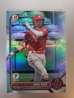 2022 Bowman 1st Edition Sky Blue BPPF 101 AROL VERA Los Angeles Angels