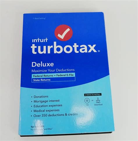 Old Version Turbotax Deluxe 2020 Desktop Tax Software Federal And