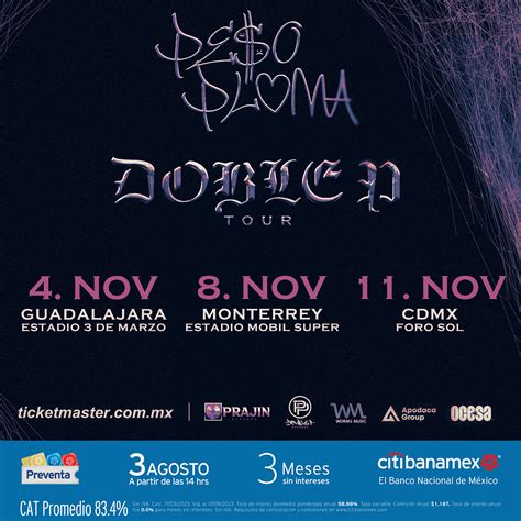 El DOBLE P Tour de Peso Pluma llega a México Melodia Viajera