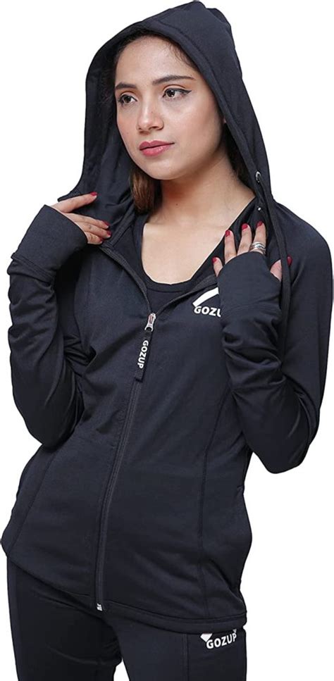 Workout Jackets For Women, Full Zip Lightweight Hooded Athletic Jacket - WF Shopping