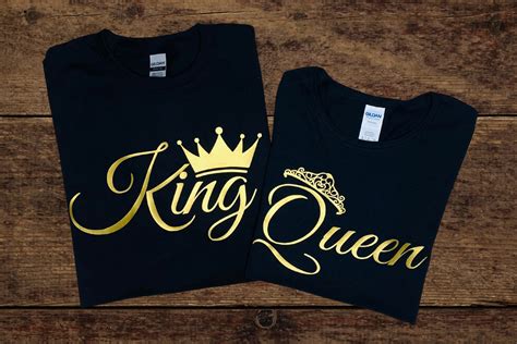 King Queen Matching Couples T Shirts King T Shirt Queen Etsy