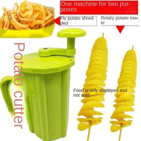 Ready Stock Cyclone Potato Tower Manual Commercial Tornado Machine Hand