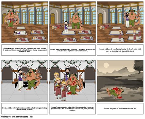 Grendel And Beowulf S Battle Storyboard By Pari