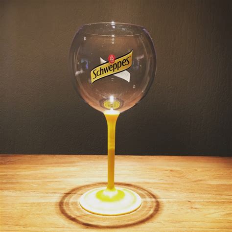 Glass Schweppes Yellow Pvc Stemware