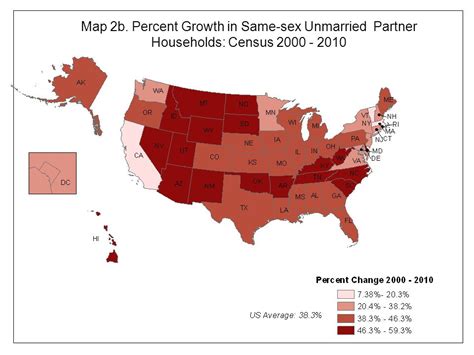 Census Map A Percent Of All Households Reporting As Same Sex