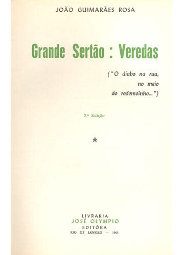 Sebo Grande Sertão - Sebo do Messias Livro - Grande Sertão Veredas