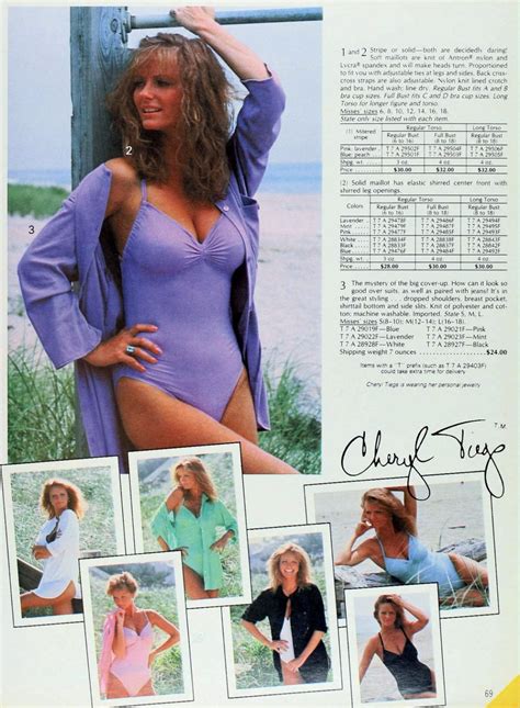 See Cheryl Tiegs Clothing Collection And Swimwear At Sears In The 80s Click Americana