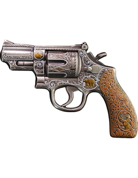 REVOLVER Pistolenform 2 Oz Silber Münze 10000 Francs Chad 2024