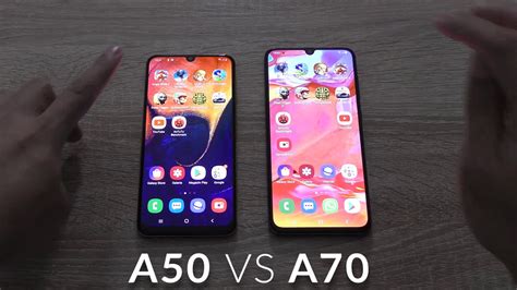 Samsung Galaxy A50 4gb Vs Samsung Galaxy A70 Comparison Speed Test