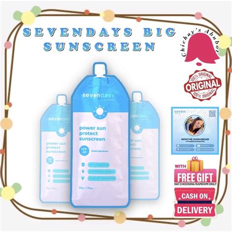 SEVENDAYS BIG SUNSCREEN SEVENDAYS BY HERSKIN Shopee Philippines