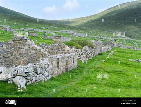 The Islands Of St Kilda Archipelago In Scotland Island Of Hirta With