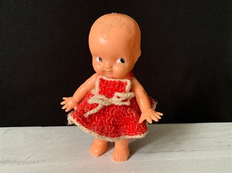 Vintage 50s Irwin Kewpie Doll Hard Celluloid Plastic Movable Arms 6 1 2 Tall Etsy