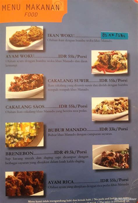 Selalu Diperbarui Menu Kalasey And Kalimaro Sudirman