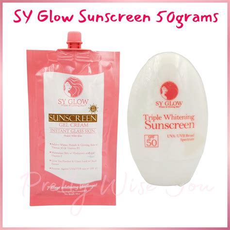 Sy Glow Triple Whitening Sunscreen Spf50 Egg Sunscreen Gel Cream