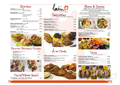 Latin Chicks Restaurant And Catering Menus In Savannah Georgia United