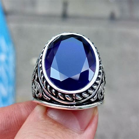 Sapphire Stone Ring For Men