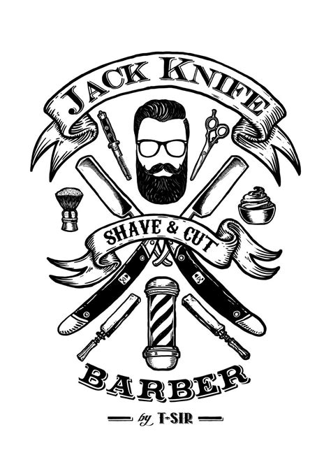 Jack Knife Barber Logotipo De Peluquero Logos Para Barberia