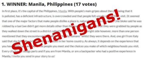No Manila Is Not The Worst Place In South East Asia When In Manila