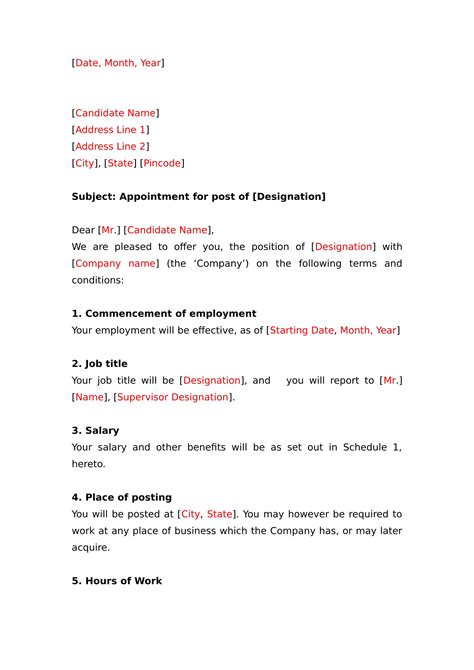 Appointment Letters Free Samples Examples And Format Sample Templates