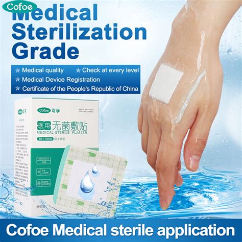 Cofoe 10pcs Cotton Type Medical Sterile Dressing Stickers Waterproof