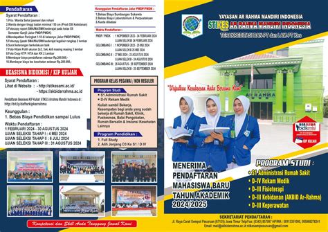 Brosur Kampus Stikes Arrahma Mandiri Indonesia