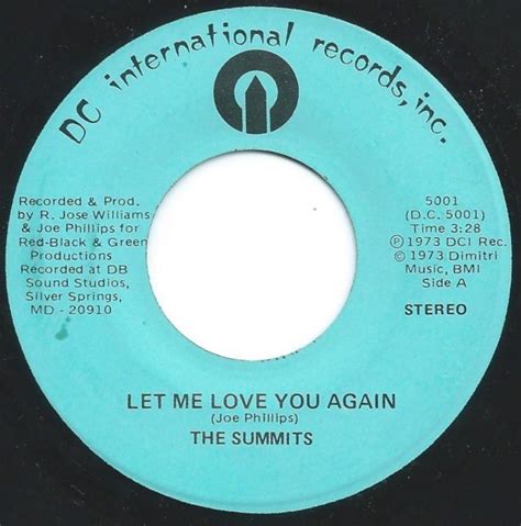 The Summits Let Me Love You Again It Takes Two 7 Hip Tank Records