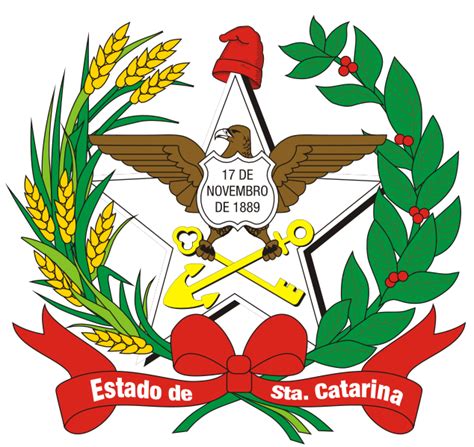 SIMBOLOS ESTADO DE SANTA CATARINA Brasão de Armas e Bandeira