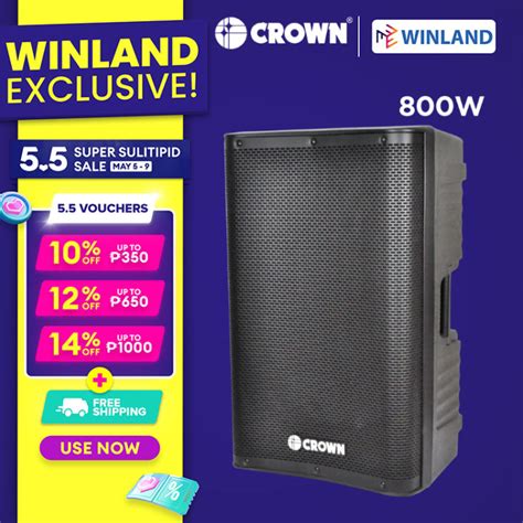 Crown By Winland 2 Way 15inch Professional Amplified Baffle Trolley