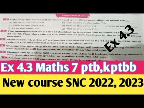 Unit 4 Exercise 4 3 Class 7 Maths Kpk New Course 2022 Chapter 4 Ex 4