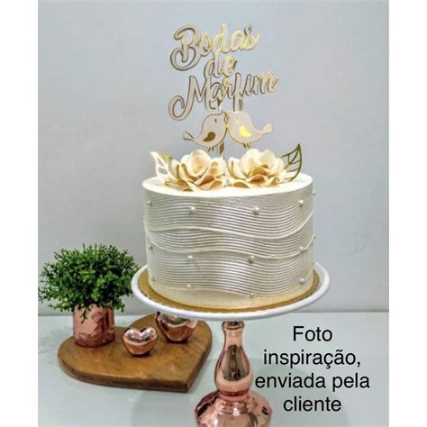 Topo De Bolo Bodas De Marfim Shopee Brasil