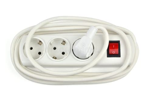 Extension cable on white stock photo. Image of plug, isolated - 91624116