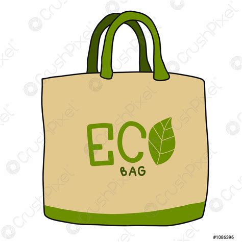 Eco Bag Cartoon Vector Illustration Stock Vector 1086396 Crushpixel