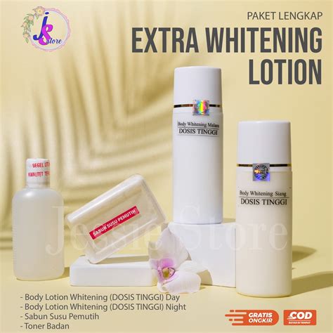 Jual ORIGINAL PAKET LENGKAP HB EXTRA WHITENING DOSIS TINGGI PEMUTIH