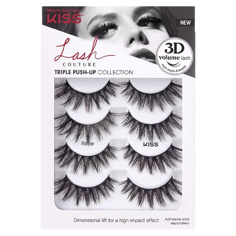 Kiss Lash Couture Triple Push Up Collection Fake Eyelashes Multipack