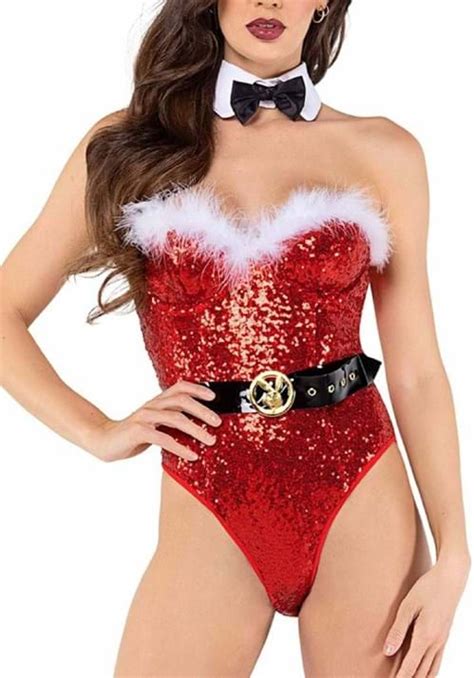 Sexy Christmas Playboy Bunny Womens Costume