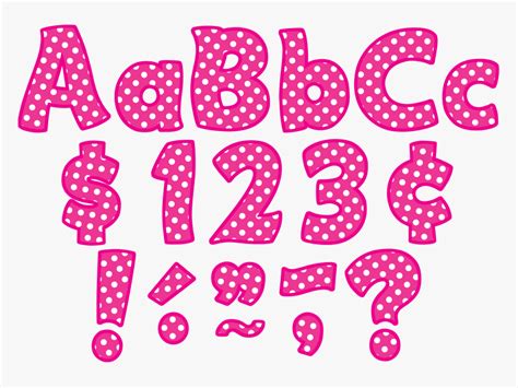 Hot Pink Polka Dots Funtastic Pink Polka Dot Letters Hd Png Download