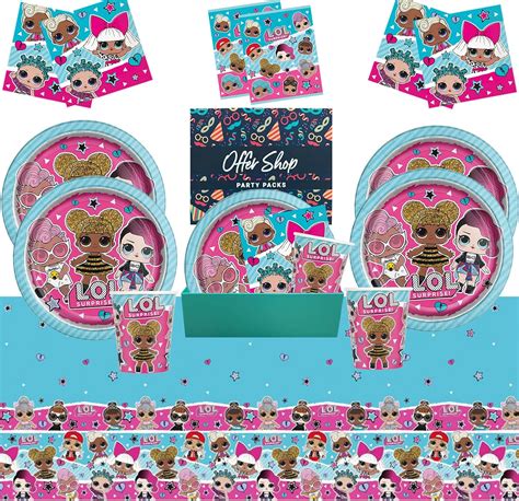 Offer Shop Lol Surprise Party Pack Kids Birthday Tableware 49 Pieces