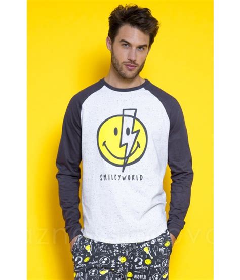 Pijama De Hombre Emoticono De La Firma Smiley World