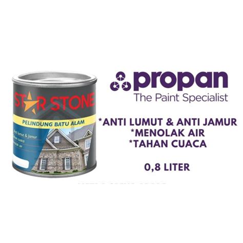 Jual Cat Batu Alam Propan Star Stone 0 8Liter Clear Gloss Shopee