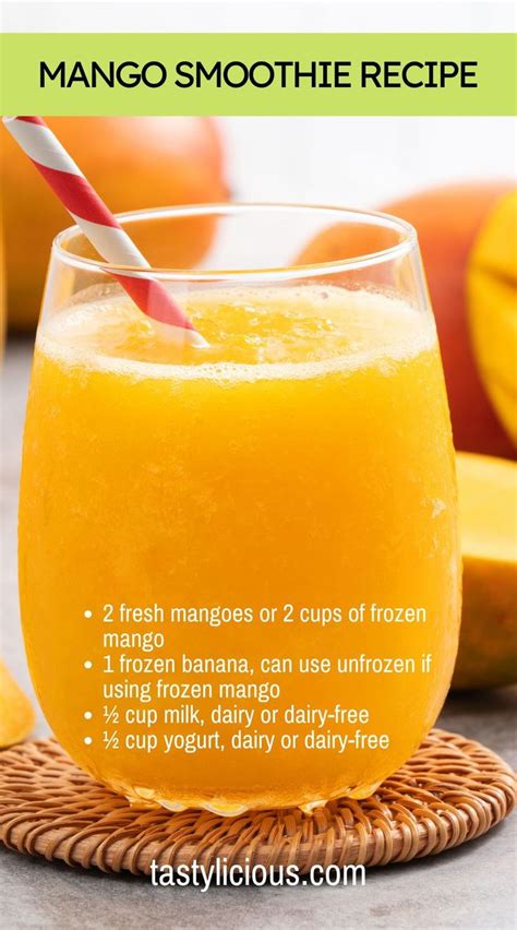 7 Best Mango Juice Brands - Tastylicious | Recipe | Mango smoothie ...