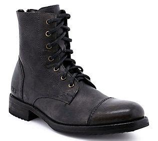 Bed Stu Men S Lace Up Leather Combat Boots Potege Qvc Combat