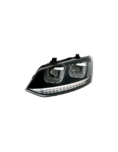 LED Dynamic Scheinwerfer Schwarz VW Polo 6R inkl E Prüfzeichen