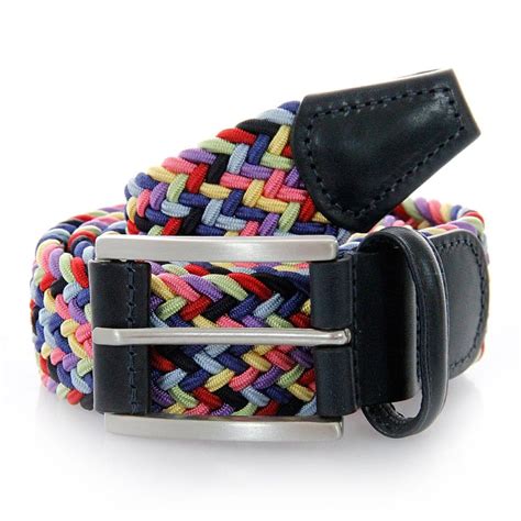 Anderson Belts Braided Belt Woven Rainbow Belt