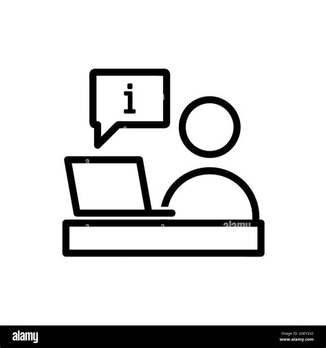 Information Icon Flat Pictogram For Web Line Stroke Simple Info