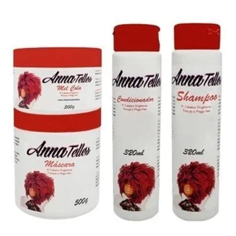 Kit Anna Telles Tratamento Completo Cachos Crespos Mel Cola 300g