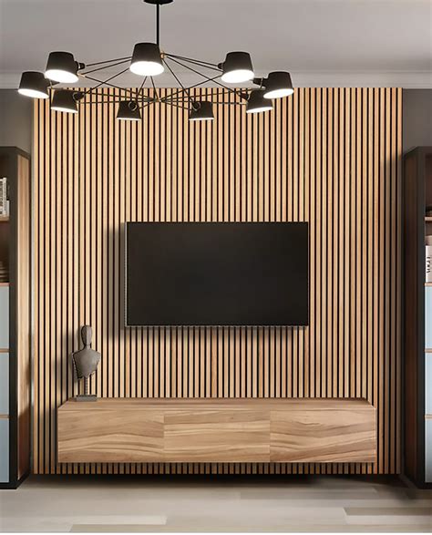 Acoustic Wood Slat Wall Panels Solid Walnut Oak Acacia Wood