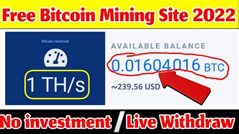 New Bitcoin Cloud Mining Site 2022 Free Bitcoin Mining Site Free