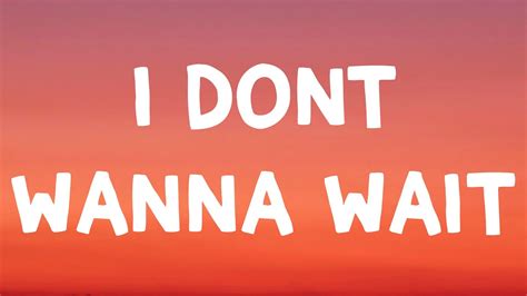 David Guetta I Dont Wanna Wait Lyrics Feat One Republic Youtube