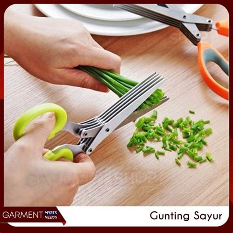 Gunting Dapur Sayur Daun Bawang Serbaguna 5 Lapis Tajam Stainless Stee